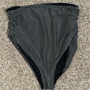 Albion polka dots high-waisted bikini bottom size medium
